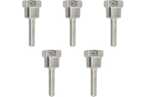 VMATISCH Pozzetto portasonda 1/2 portasonda inox pozzetto termometrico porta sonda temperatura solare termometro acciaio pt100