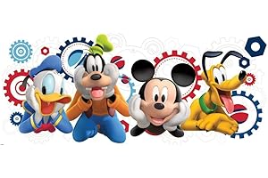 RoomMates RMK2561GM Topolino e gli amici Topolino Clubhouse Capperi Peel and Stick Adesivi murali giganti, 101,6 cm L x 45,7 cm W