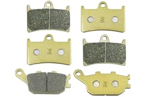 S SYUU Motocicleta fibra de cobre delantero y trasero Pastillas de freno Compatible con Yamaha MT-07 MT-09 MT-10 2014 2015 2016 2017 2018 FZ1 Fazer Naked 2006-2016 FZ-07 FZ-10 FA252F FA174R