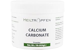 Polvo de carbonato de calcio 1 lb - 454 g | Piedra caliza de la más alta pureza | Heiltropfen®