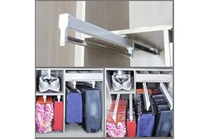 MAFAGE Pendiabiti Estraibile per Armadio barra Appendiabiti estraibile, regolabile, appendiabiti estensibili per guardaroba, acciaio inossidabile 497 mm