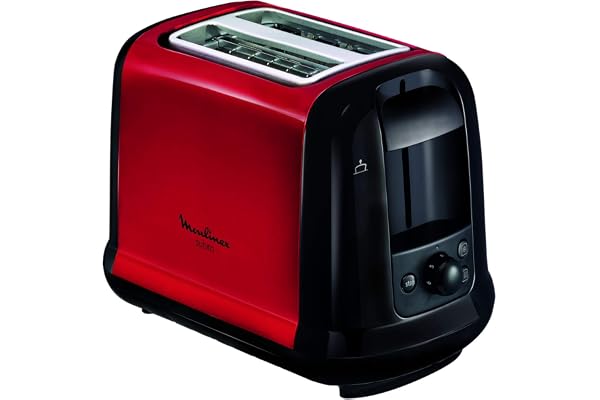 MOULINEX Subito Grille pain 2 fentes rouge toaster Thermostat 7 position Décongetaion Rechauffage Remontrée extra haute LT260D11
