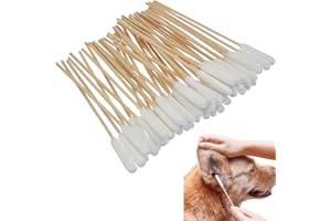 BCBF 200 Pezzi Cotton Fioc per Cani,Pulizia Orecchie Cane, Pulizia Orecchie Gatto, Pulisci Orecchie Cani,Cotton Fioc,Tampone di Cotone,per Animali Domestici, Cani, Gatti