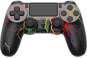 RCCBOOST RGB Mando inalámbrico para Ps4, controlador para ps4 con batería de 1000mah, soporte de doble vibración, giroscopio de seis ejes, conector de audio de 3,5 mm