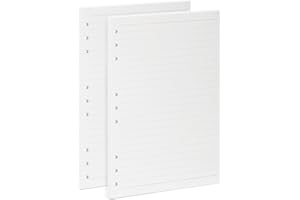OVISEEN B5 Lined Refill Paper, 90 Sheets Thick Notebook Papers, 100 GSM 9 Holes Loose Leaf Inserts Paper for Binders & Planners (255x180mm)