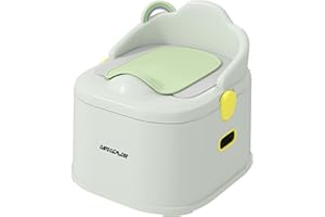 AIYAPLAY Vasino per Bambini 3 in 1 con Vaschetta Rimovibile, WC per Bambini Imbottito Convertibile in Sgabello e Sedia, Età 6 Mesi-6 Anni, Grigio