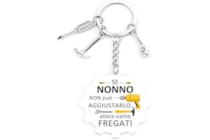 MUSOEICA Regali Natale Portachiavi, Regalo Nonna Nonno Regali per Natale Compleanno Festa della Mamma Festa del Papà da Nipote Nipoti, Idee Set Regalo Utile Originali Nonni Portachiavi Festa dei Nonni