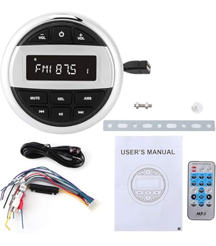 Waterdichte Bluetooth Marine Stereo Ontvanger met MP3-speler op DAB /AM/FM Radio en USB voor het Streamen van Muziek op Boten Golfkarren ATV UTV en Spa Hot Tubs