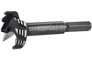 Famag WS Bormax 2.0 Forstnerbohrer ø 40 mm (Bohrer für Weichholz / Hartholz / Spanplatten, mit Zentrierspitze, Länge 90 mm) 1622040