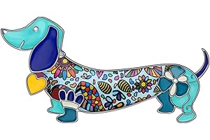 LONYOO Broches Teckel en Alliage de Zinc Broches Epingle Echarpe Lapel Bijoux Teckel Cadeau pour Femmes Filles Amoureux des Chiens