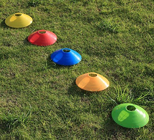 Yahee 50er Set Markierungshütchen Markierungsteller Markierteller mit Auflage bunt - 7