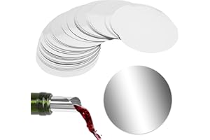 MONCAP 50pcs Vino Versatore Disco Riutilizzabile Salvagoccia Vino Versatore a Disco Salvagoccia per Beccucci Bottiglie di Vino e Bottiglia di Olio d'Oliva Elegant Pouring