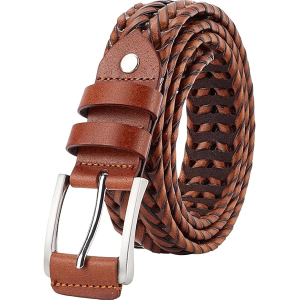 Gevlochten leren riem voor heren, dames Valentijnsdagcadeaus Handgemaakte trendy handgevlochten leren riemen geweven riemen elegante lederwarenideeën - België