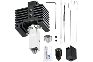 HIKUDIY Kit Hotend per Bambu Labs X1/X1C 3D Printer, con blocco riscaldante in rame placcato, ugello in acciaio temperato, calza in silicone per Hotend, termistore (non per P1S/P1P)