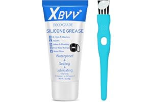 XBVV Plumber Silicone Grease Lubricant for Plumbing Faucet Valve O-Rings Rubber Washer 1-Pack 1 oz Tube with Brush
