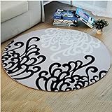 Edge to Alfombra Alfombra creativa redonda, nórdico blanco y negro geométrico mosaico alfombra sala de estar dormitorio computadora cuna cojines ( Tamaño : Diameter 100CM )