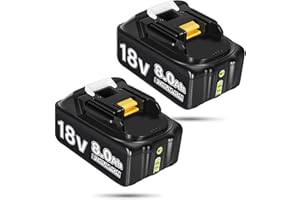 TERARRELL 2 Stück 8000mAh Ersatzakku für Makita Akku 18V BL1860 Ersatzakku für Makita Akku BL1850 BL1850B BL1860 BL1860B BL1840B BL1840 BL1830 BL1835 BL1845 194204-5 LXT-400 Werkzeugakku mit LED