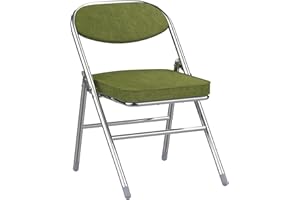 Chleby Chaise Pliante Chaise Visiteur Chaise Pliante rembourrée en Tissu Chaise de Salle à Manger Pliante conviennent à la Cuisine, à l'intérieur, à l'extérieur, à la Salle de conférence Vert