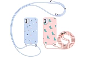 ZhuoFan [2 Piezas Funda Silicona con Cuerda para OPPO A15 (6.52") Dibujos Carcasa Antigolpes Suave TPU Case con Correa Colgante Ajustable Collar Correa de Cuello Cadena Cordón 63in