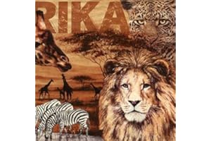 CRAFTYTHINGS Pack of 4 Napkins - Africa Collage - 33 x 33cm - Great for Decoupage/Napkin Art