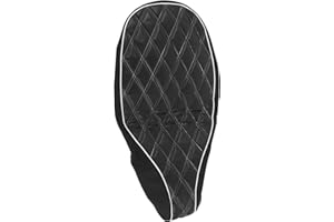 Yctze Housse de Selle en Cuir Housse de Selle en Cuir de Remplacement pour Vespa 125/150 Sprint Fast TS Super Vbb Vba Vnb GTR Gl Housse de Selle en Cuir(Le Noir)