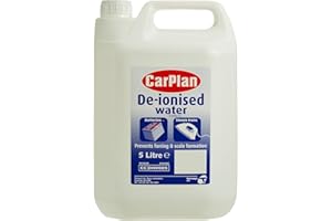 CarPlan Eau Déionisée, Batteries et Fers à Vapeur, 5 L, Noir