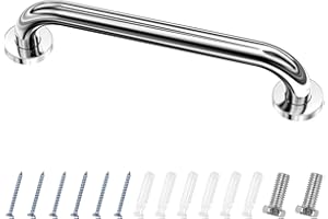 Fousenuk Barre d'Appui WC, Acier Inox Maintien Poignée Douche, 40cm Barre d'Appui Salle de Bain Coudée, Barres Douche, Baignoire Main Courante Inoxydable Âgées/Handicapées/Enfants