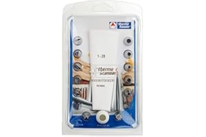 Thermohauser 8300031841 Multiusos de algodón estándar, 16 Piezas (Manga pastelera, Adaptador, 14 boquillas), Bolsa: Tejido