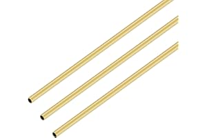 3 tubi in ottone, iMeistek lunghezza 300 mm, diametro esterno 3,5 mm x spessore della parete 0,3 mm, tubo dritto senza giunte