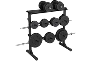 Yaheetech Support pour Haltères Support de Poids Repose Haltères pour Musculation/Fitness Max. 300 kg Rack de Rangement en Fer Peint