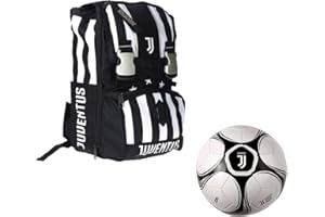 JUVE Juventus Zaino Sdoppabile Big - Collezione Scuola 2021/2022-100% Originale - 100% Prodotto Ufficiale - con Pallone Omaggio