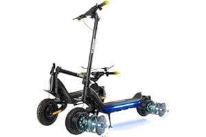TODIMART Patinete Eléctrico Adultos, 500W/1000W/2000W de Potencia, Autonomía 45-90KM, 10.4/18.2/20.8Ah Batería, Ruedas 10" Todoterreno, Doble Frenos de Disco/Plegable Scooter Electrico