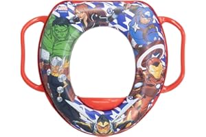 Stor Riduttore Wc Bambini Marvel Avenger, in plastica, imbottito e riutilizzabile, con due maniglie laterali di supporto