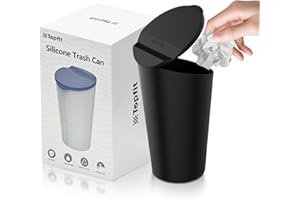 ‎BMZX BMZX Auto-Mülleimer mit Deckel, klein, Auto-Becherhalter, Autotür, passend für Auto Home Office Schwarz TSC-B01