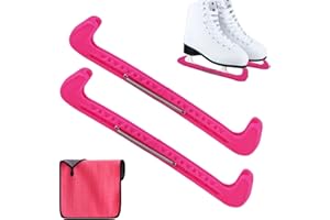 ZQUINTUPLIAN Ice Skate Guards, Towel Kit Skate Guards Ice Skating Accessories Soft Skate Blade Covers and Hard Skate Guards Protectors Ice Skating Accessories Figure Skating Guard for Most Ice Skate Sizes