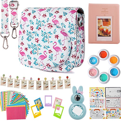 Flylther Compatible with Fujifilm Instax Mini 9 8+ Kamera 8 in 1 Zubeh?r Bundles Set - Flamingo (Kameratasche/Album/Selfie Objektiv/Filter Linse/Frames/Film Aufkleber) Flylther Compatible with Fujifilm Instax Mini 9 8+ Kamera 8 in 1 Zubeh?r Bundles Set - Flamingo (Kameratasche/Album/Selfie Objektiv/Filter Linse/Frames/Film Aufkleber)