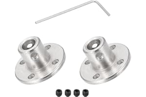 DMiotech 2 Paquet 6mm Bride Accouplement Connecteur Rigide Guide Arbre Support Coupleur Arbre Accouplement avec M1.5 Hex Clé et Vis pour Bricolage RC Modèle Moteurs