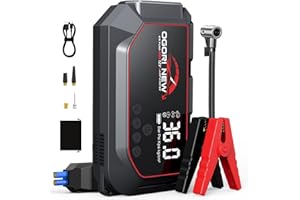 OGORI NEW Booster Batterie Voiture avec Compresseur,7000A Démarreur Batterie,12V Démarreur Voiture avec 150PSI Gonfleur de Pneus,Jump Starter avec Powerbank et Chargeur USB (Essence 10L et Diesel 8L)