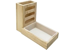 Dualoai Mangiatoia per Fieno per Conigli con Gabbia per Lettiera Porta Fieno per