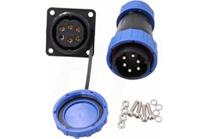 HangTon TY28 6 Pin 25A Screw Crimp Wasserdicht Stecker Stecker Buchse Schottkopf Schnelltrennung für Outdoor Elektrische Stromgeräte