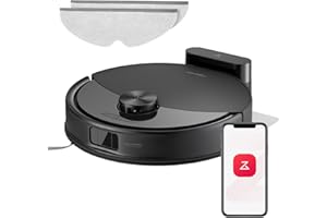roborock Q10 S5 Set Robot Aspirapolvere, 10.000Pa, Panno Sollevabile, Pulizia VibraRise 2.0(3000 volte/min), Anti-groviglio, Evitamento degli Ostacoli, Strategie dei Tappeti, Controllo APP, Nero