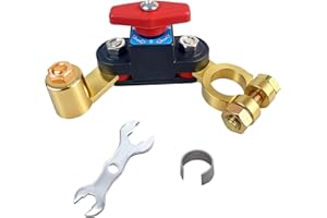 HINGTAI Car Battery Power Cut-Off Switch Breaker, Adjustable Pure Copper Stable Transmission High Conductivity 12v-24v Disconnect Switch Smart Car Switches for Cars Truck Boat Rv Supplies