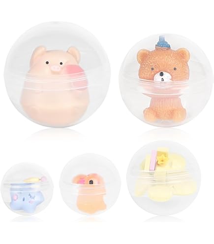 Sfere Acriliche Trasparenti 8cm - 5 Pezzi Con Occhiello Per Decorazioni Natalizie E Fai Da Te