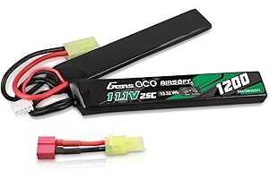 Gens ace 3S 11.1V 1200mAh 25C Batteria Lipo Airsoft Ricaricabile con Connettore TMY, per Airsoft Fucile Modello ecc