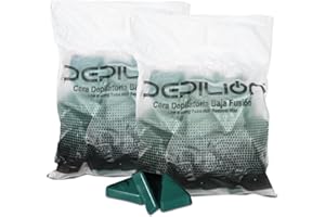 DEPILION 2 x Cera caliente 1kg Verde | Cera baja fusión para depilación 1000gr | para pieles sensibles