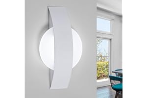 Aiskdan Lampara de Pared LED, Moderna Aplique Pared Interior 12W Blanco Frío 6500K, Sencillez Moderna Iluminación Lampara Pared Interior para Salón Dormitorio Comedor Pasillo