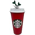 STARBUCKS Christmas Siren Tail Stopper with Red Reusable Travel Mug/Cup/Tumbler Grande Medium, 16oz 473ml