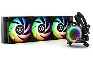 EKWB EK Nucleus AIO All-in-One Liquid CPU Cooler with EK FPT Fans, Water Cooling Computer Parts, 120mm Fan, Compatible with Latest Intel & AMD CPUs (360mm, Nucleus - CR360)