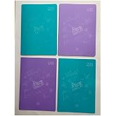 Gıpta Back A4 Defter, Plastik Kapak, Tel Dikişli, 80 Yaprak, 2 &Ccedil;izgili + 2 Kareli, &Ccedil;ok Renkli