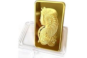 YIQILAFADA Suisse Lady Fortuna Gold Bar, placcato oro finto dollaro oro lingotto per fermacarte film Prop novità regalo
